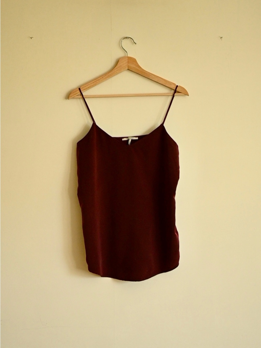 Women's Scotch + Soda Burgundy V-Neck Spaghetti Strap Cami Top